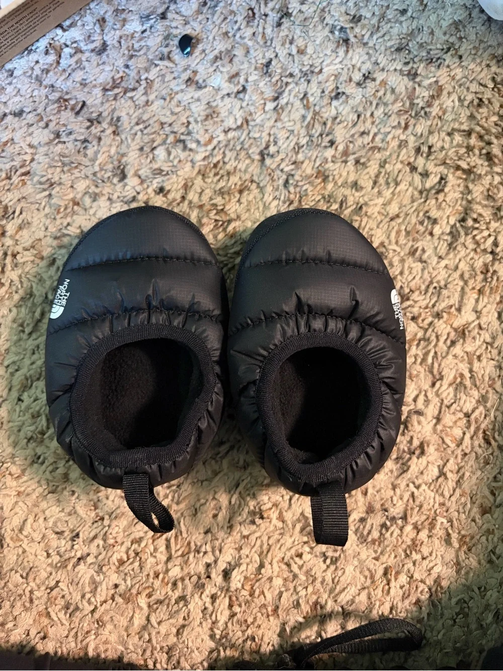 The North Face Black Puffy Kids Slip-On Booties